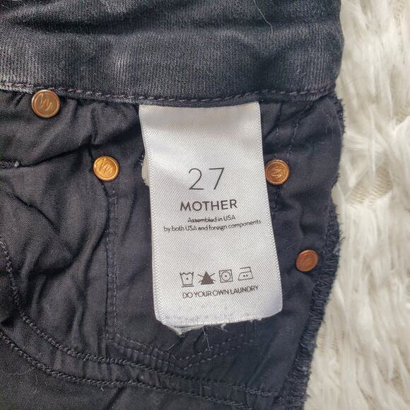 Mother The Looker Black Skinny Jeans 27 / 4 - Picture 7 of 12